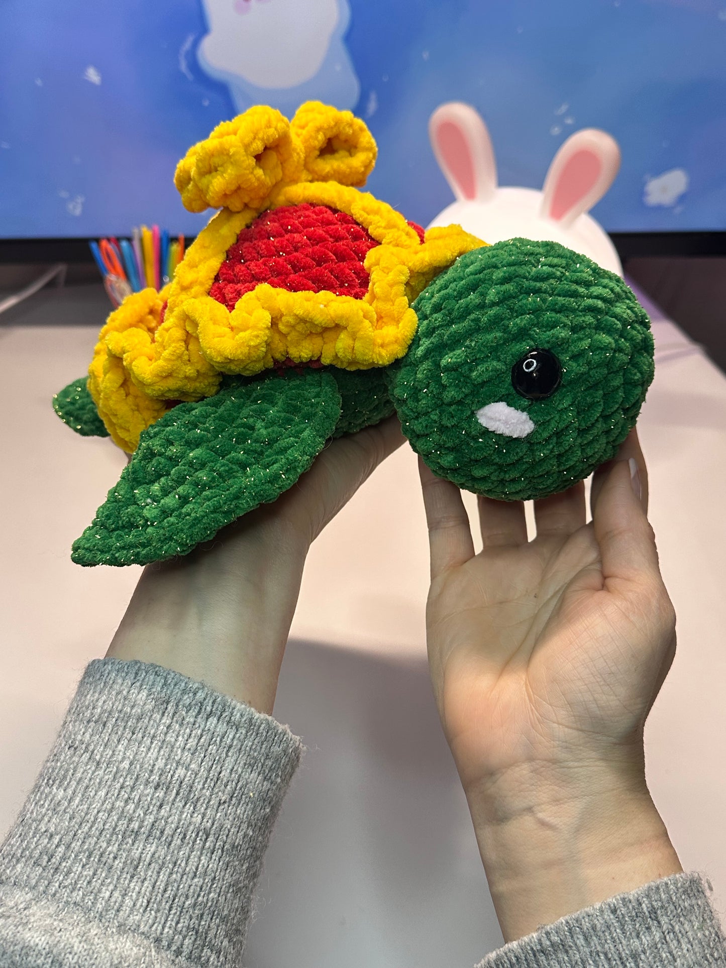 Tortue déguisée en cadeau de Noël 🎄