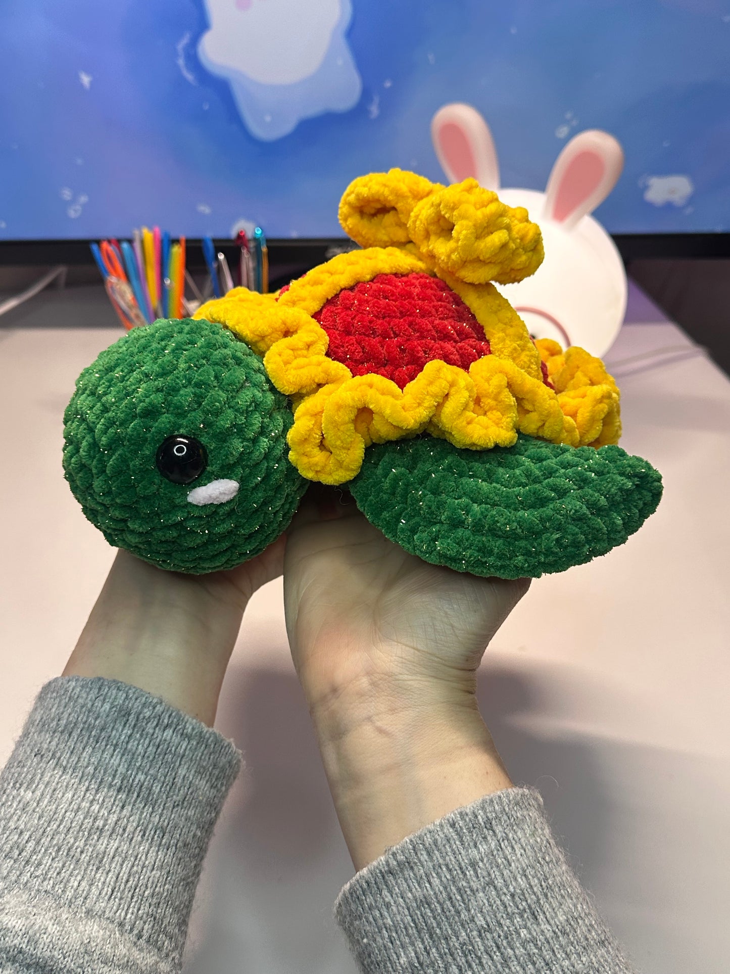 Tortue déguisée en cadeau de Noël 🎄
