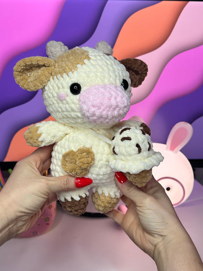 Vache avec un sac crème glacée 🍦