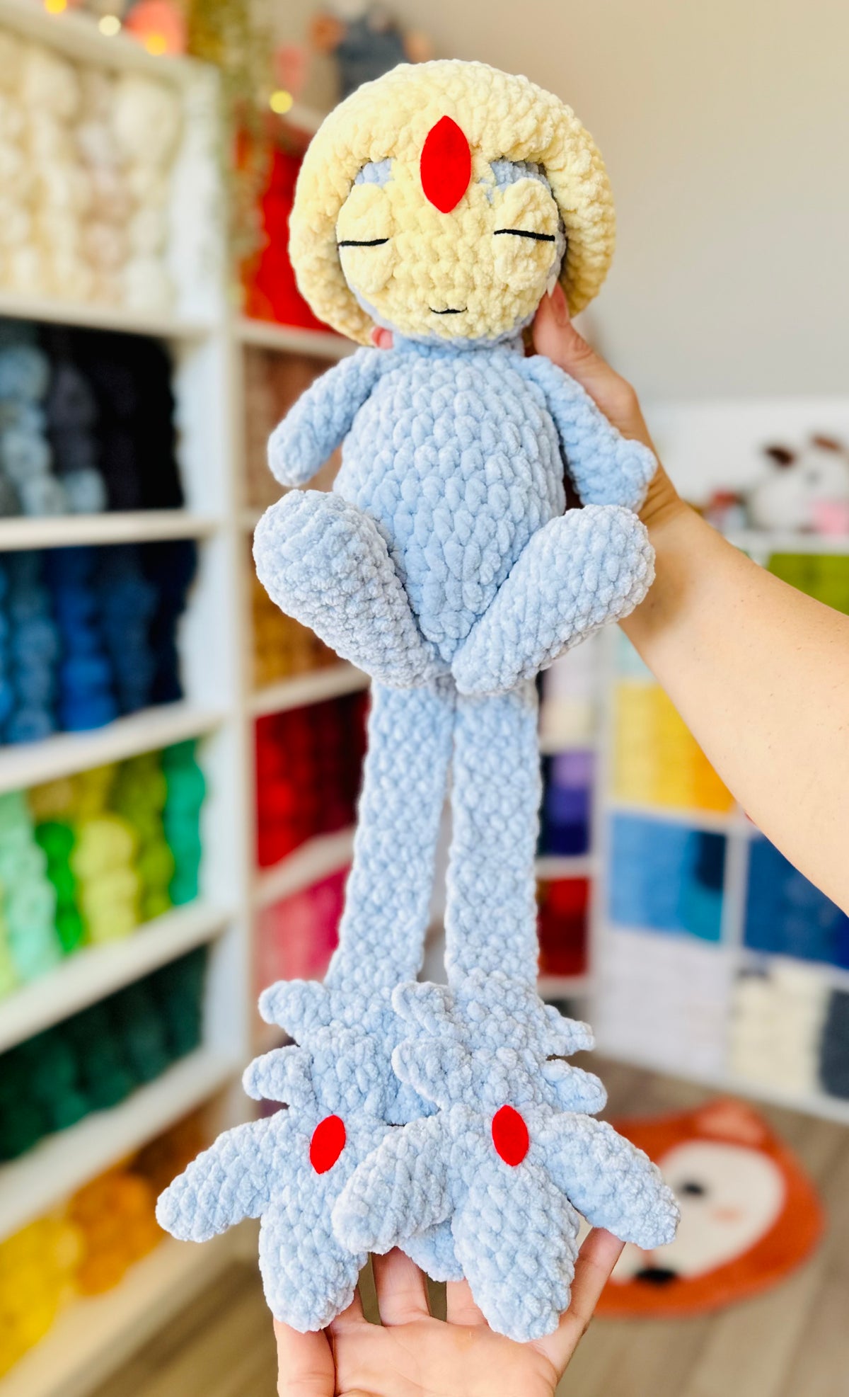 Commande personnalisée - elf jaune et bleu