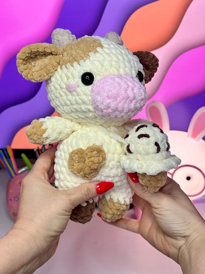 Vache avec un sac crème glacée 🍦