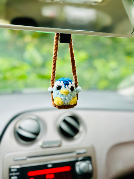 Pingouin bleu pour rétroviseur